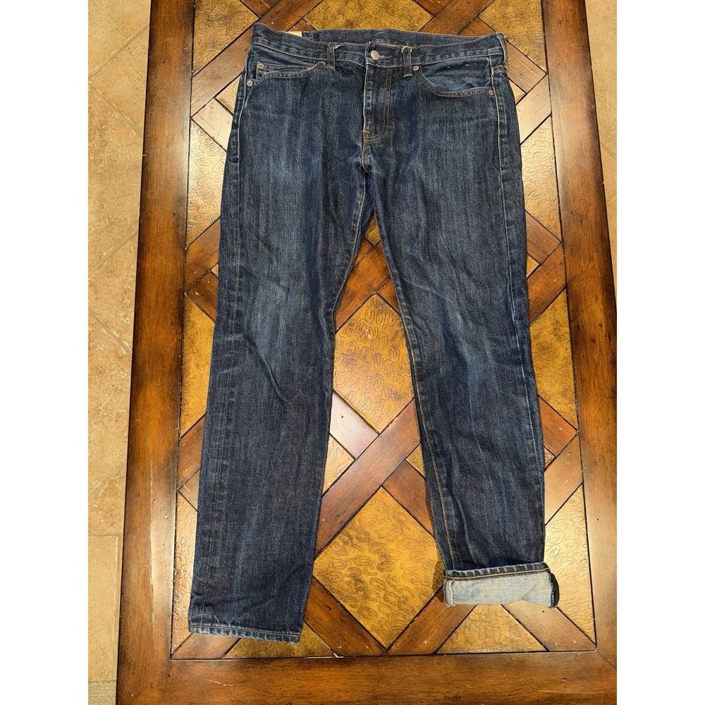 J Crew 484 Kaihara Japanese Denim Jeans Mens 32x30 (32x29) Dark Wash Raw